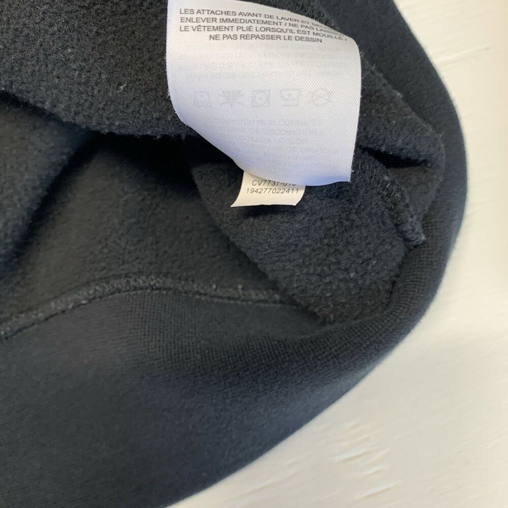 Jordan Hoodie Womens Crop L Black Loose Fit Pullover Sweater Sweatshirt - Picture 6 of 14